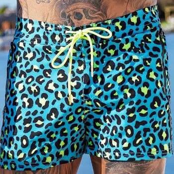 Летни нови ежедневни мъжки плажни шорти 2023, ежедневни панталони, Хавайски модни топене, бързо съхнещи пятиточечные панталони
