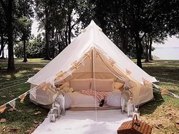 Луксозна /4 m/5 M/6 m Оксфорд палатка-камбанка с подвижна постеля лист с цип