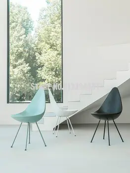 Майстор-дизайн, скандинавски творчески кафе casual dining стол, стол за магазин чай с мляко, домашен прост модерен стол с капка вода на гърба на облегалката