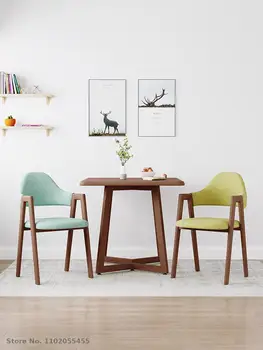 Маса за хранене, стол за грим в дома-спалнята, жена трапезария стол в скандинавски стил, модерен минималистичен маса от ковано желязо в общежитието