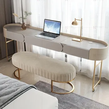 Мебели за спалнята, италиански луксозен масичка с щанга легло, свалящ нощно шкафче за лаптоп, компютър, малка странична масичка за грим