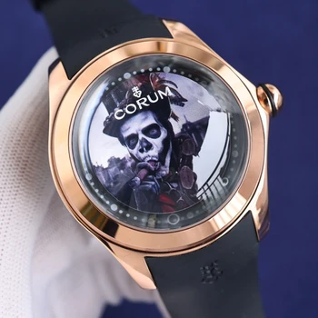Механични часовници series Bubble 47 мм, с мокър турбийоном, модерен и водоустойчив, странно и тъмно серия clown