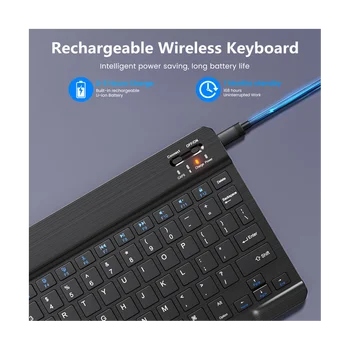 Мини Безжична Bluetooth клавиатура Мишка комбинирана за телефон, таблет, лаптоп за Android, Windows-български речник