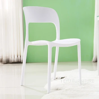 Модерен дизайн, складываемый пластмасов стол за хранене, модерен изчистен дизайн, стол за кафе, стол за ресторант, стол за изчакване, 1 бр.