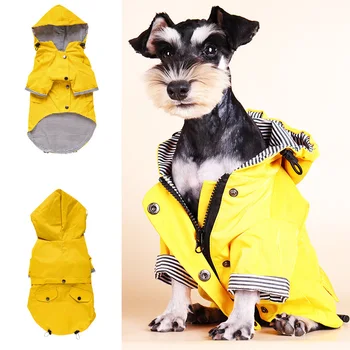Модерен дъждобран за кучета с Непромокаема Мушама Яке Палто Ветрозащитное За малки, Средни и Големи кучета Модни дрехи за домашни любимци