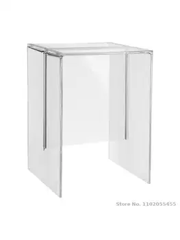 Модерен минималистичен Kartell Max Beam от акрил, плексиглас прозрачен тоалетка с огледало за баня, маса за хранене, стол за престой в семейството