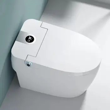 Модерен популярен керамични етаж интелигентен тоалетна чиния soft close с дюза