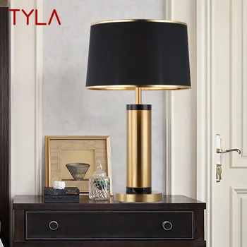 Модерна настолна лампа TYLA от черното Злато, led Ретро Творчески малка странична лампа за дома, хол, Спалня