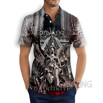 Модерни Ежедневни ризи с 3D принтом Ad Infinitum в стил Рок, мъжки/женски Свободни дишащи Ризи с къс ръкав