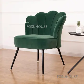 Модерни кадифе, трапезни столове за кухненски мебели, стол за хранене, Креативен Дизайнерски Домашен диван за хола Sigle