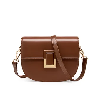 Модни чанти през рамо от естествена кожа За Пътуване до работа, Квадратна Чанта-месинджър с капак, седельная чанта за дами, универсална чанта