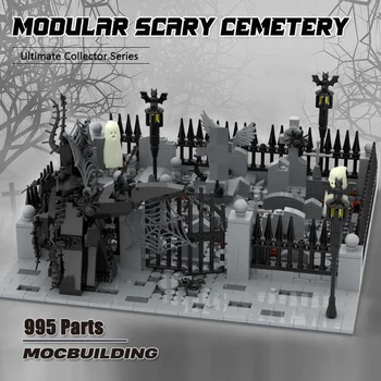 Модулна MOC, Ужасното Гробище, строителни блокове, Архитектура, Технология, Събиране на Тухли, Модел, Играчки, Коледни подаръци