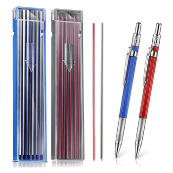 Молив за спот заваряване от 2 теми с 24 бр 2 мм заправками Механичен молив с вградена острилка ви Дърводелски молив