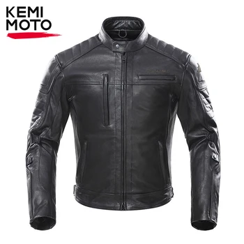 Мъжки мотоциклетът яке KEMIMOTO, яке за мотокрос, мъжки защитно яке за езда, водоустойчив мотоциклетът яке от кожа