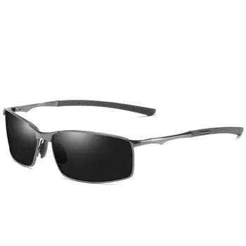 Мъжки поляризирани слънчеви очила за спорт, шофиране на открито, Слънчеви очила в метални рамки, интериорни Аксесоари, очила за шофьора