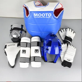 Мъжки предпазни средства за таекуондо, пълен комплект бойно защитно облекло за състезания по таекуондо, защитен тренировъчен комплект