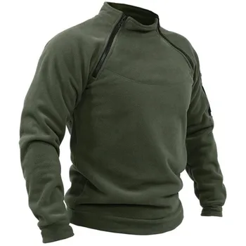 Мъжки пуловер с висока яка в европейския и американския стил, пролетта и есента свободен обикновен уличен топла и дишаща тактически мъжки