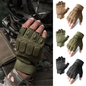 Мъжки ръкавици с половин пръст, Улични Военни Тактически Армейските ръкавици, Спортна стрелба, Лов, Страйкбол, Мотоциклетни ръкавици, Ръкавици За катерене