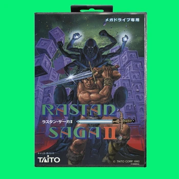 Най-Популярната Игра Касета Rastan Saga II 16-Битова Игрална карта MD С Кутия За Sega Megadrive /Genesis