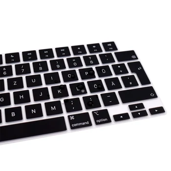 Немски за 2022 MacBook Air 13,6 M2 A2681 MacBook Pro 14 инча ＆ Pro 16 инча A2442 A2485 Pro M1 M1 Max силиконов Калъф за клавиатура