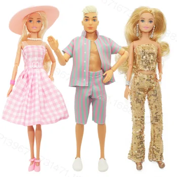 Нов Безплатен комплект за куклено рокли Cothes, Аксесоари за Барби кукли, 11,5 См на 30 см, Играчки в стил филм Кен за Момичета, Коледен подарък