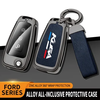Нов автомобил калъф за ключове от сплав с TPU, чанта, ключодържател с логото на Ford ONGA, авто ключодържател, Метална обвивка, Аксесоари за декориране на интериор на автомобил