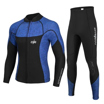 Нов водолазный костюм от неопрен с дебелина 3 мм, мъжки и женски различни бански костюми, топло топ с дълъг ръкав за сърф, водни спортове, панталони за гмуркане