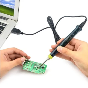 Нов поялник, мини преносим USB, 5, 8 W, електрически поялник, дръжка/съвет, сензорен прекъсвач