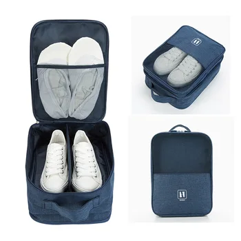 Нова Бизнес пътна чанта за обувки, Косметичка за тоалетни принадлежности, богат на функции Водоустойчива кутия за съхранение на бельо, Домакински количка