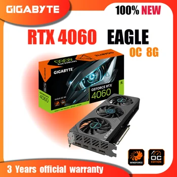 Нова видео карта GIGABYTE RTX 4060 EAGLE OC 8G GDDR6 8GB GPU графична карта NVIDIA RTX 4060 PCIE 4.0 128bit