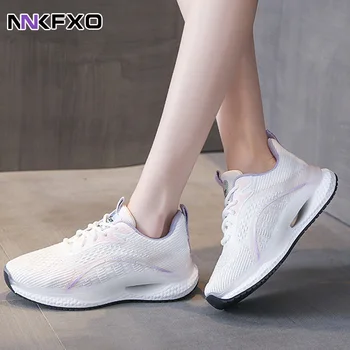 Нова мода дамски обувки за бягане с дупки, Дишащи Обувки за отдих на открито, лека обувки за разходка и спорт на Високо качество на