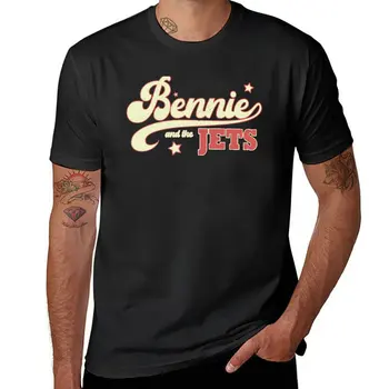 Нова тениска Bennie And The Jets, тениски с котки, мъжки памучни ризи