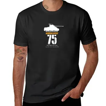 Нова тениска с 75-годишнината на Нормандия, бързосъхнеща тениска, облекла в стил хипи, обикновена тениска за мъже