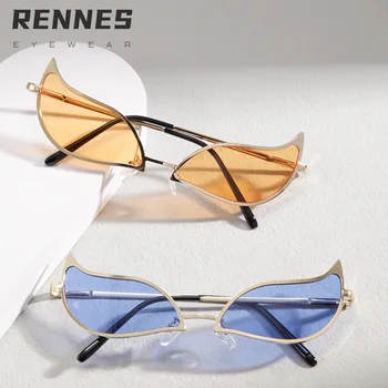 Нови модни слънчеви очила с кошачьим око за жени и мъже, 2023, стил ins, индивидуалност, y2k, очила за шофиране, очила за фестивала в стил пънк-рейв, uv400