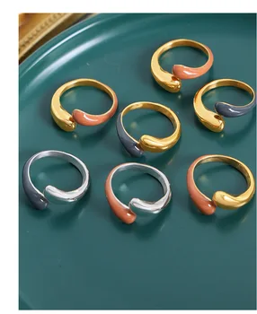 Ново, модерно капково масляное пръстен, Трендови бижута от Дубай, Дамски аксесоари за партита, Персонални аксесоари за Младоженци, сватбен подарък