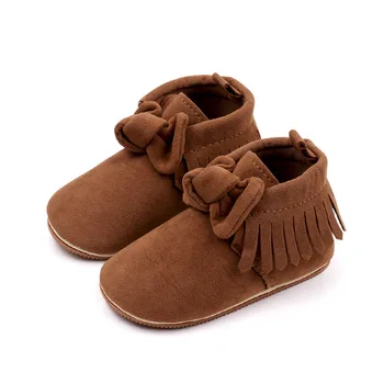 Обувки за новородено, обувки за малките момчета и момичета, Класически кожени обувки с мека гумена подметка, мини първите проходилка за деца, обувки за момиченца