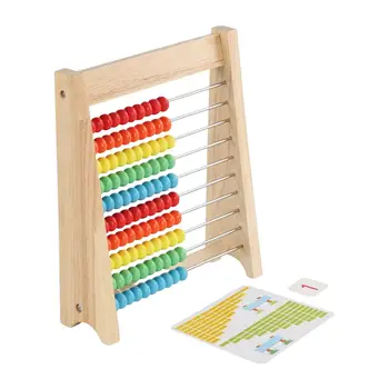 Обучение Преброяване играчка със 100 мъниста Математически Манипулации Дървена Abacus Играчка за деца от Началния Детска градина, предучилищна възраст