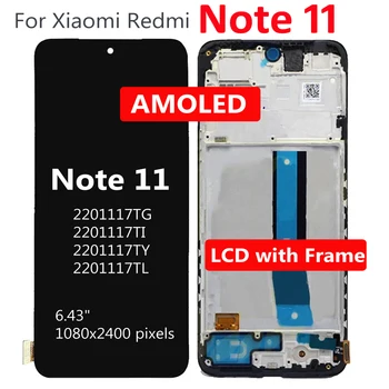 Оригинален LTPro LCD дисплей За Xiaomi Redmi Note 11 11T 5G Note11 Дисплей Тъчпад Екран Дигитайзер в Събирането на Заместител Рамка