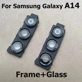 Оригинален ремонт е Замяна за Samsung Galaxy A14 Задната камера със Стъклен капак на обектива с рамка Притежателя на Дубликат част