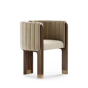 Плат масив дърво Модерен и луксозен маса за хранене, стол Дизайнерският стол е от неръждаема стомана по поръчка