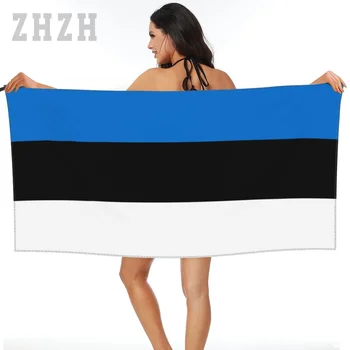 Повече на дизайна кърпи за баня с логото на хартата на Естония, бързосъхнеща, микрофибър, впитывающая мека вода, Дишаща Плажни дрехи за плуване, Баня