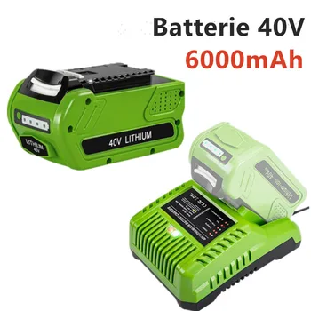 Подмяна на литиева батерия 6.0 Ah 40V 29472 за литиево-йонна батерия GreenWorks 40V G-MAX 29462 290319 Електроинструменти 24282 24252 21332