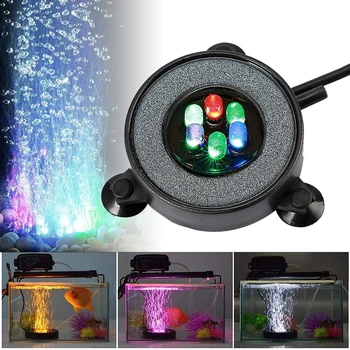 Потопяема лампа за аквариум с променящите се цвят, led лампа за аквариум, въздушен балон, 6 бр., лампа, произвежда кислород за аквариум