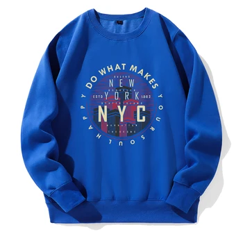 Прави това, което прави твоята душа щастлива, Ню Йорк, 1983, Hoody, Мъжки Руното топло Градинска дрехи, Ежедневни модни Пуловери с кръгли деколтета, Свободни, с качулка