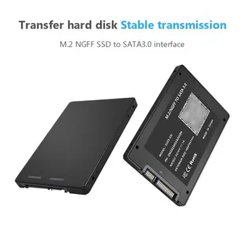 Преносим адаптер SSD за мобилни устройства M. 2 NGFF на SATA 3,0 2,5 инча, калъф за твърд диск, кутия