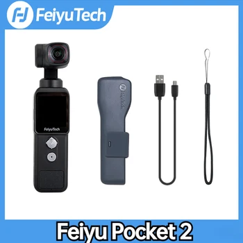 Преносима 3-axial Екшън-камера FeiyuTech Feiyu Pocket 2 с стабилизированным Карданом резолюция 4K с микрофон и Преглед на 130 °, 12-Мегапикселова Картина с 4-кратно увеличение