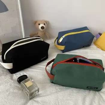 Преносими Ежедневни козметични чанти Прости INS Корейски чанти за съхранение на контрастни цветове, органайзер за пътуване на открито