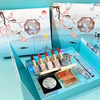 Природа Забранения град Цзяннань Музикален комплект Комплект за грим в китайски стил maquillajes para mujer червило Подарък кутия сенки за очи