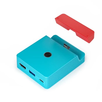 Проекционная основата на ABS за ключа, Магнитна леярски док-станция, Съвместима с OLED-домакин на Nintendo Ns, Корнизи Червено и синьо