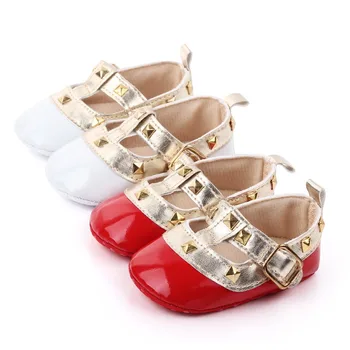 Пролет-есен обувки на Принцеса за момиченца на мека противоплъзгаща подметка, градинска мода обувки за новородени 0-18 м, Бебешко кошче (безплатно), обувки за първите ходунков